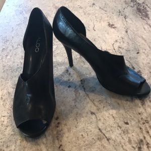 Black open toe heel - Aldo